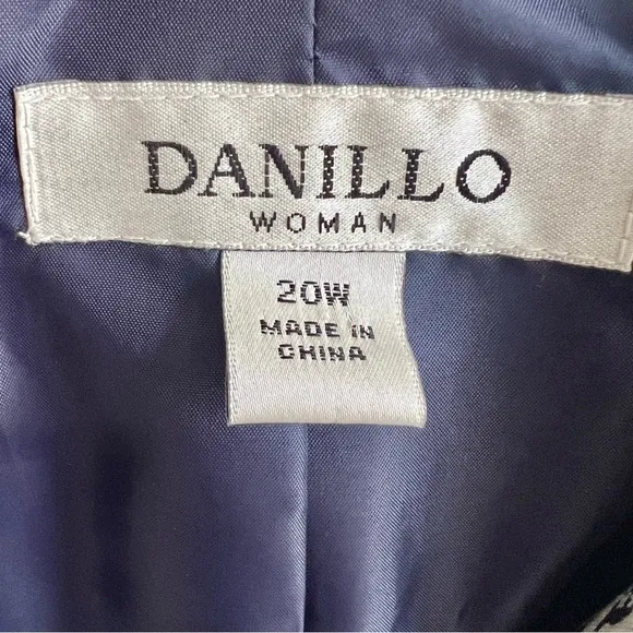 Vintage Danillo 2 Piece Tweed Print Skirt Suit SZ 20W