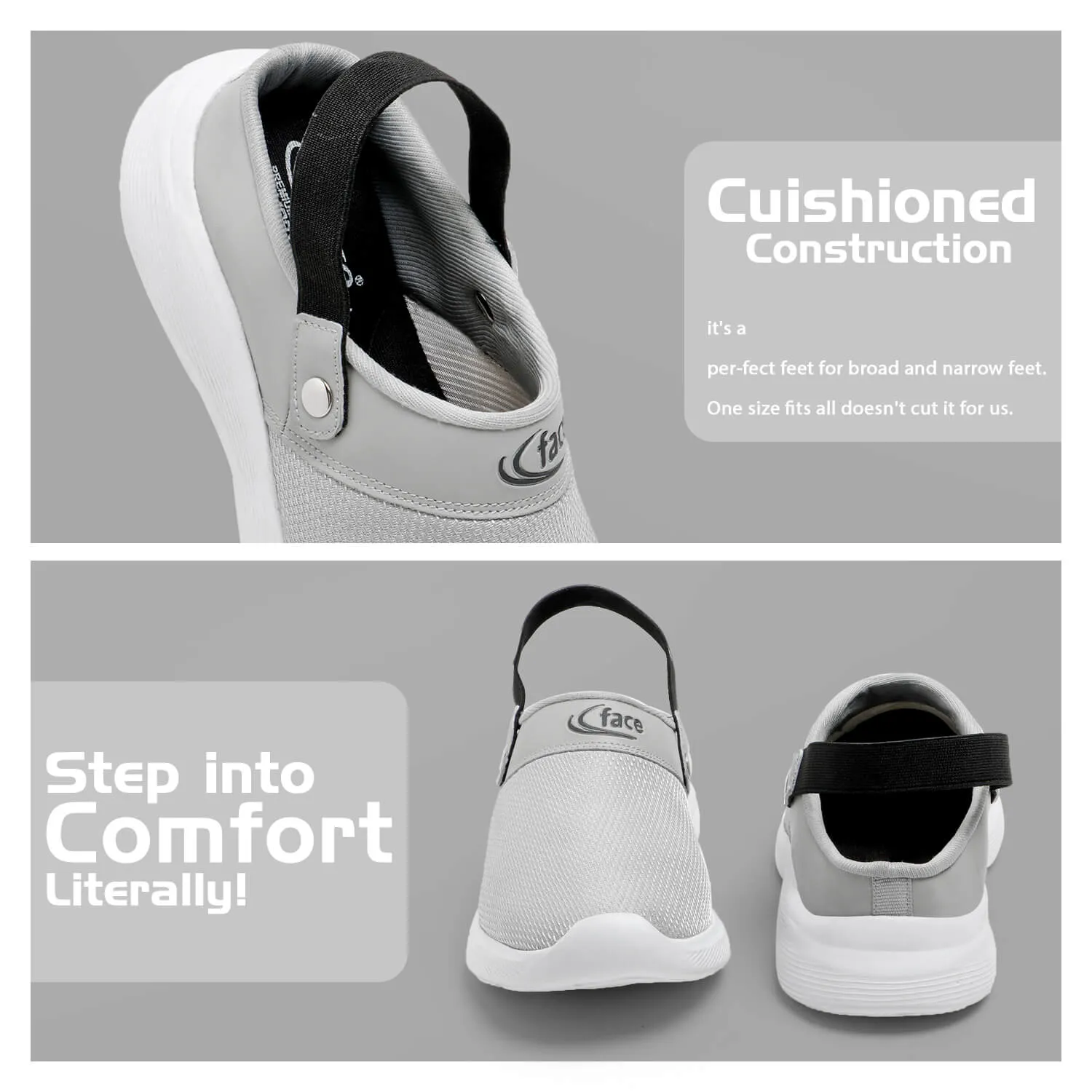 VISTARA 07 L. GREY STYLISH SUMMER CLOGS