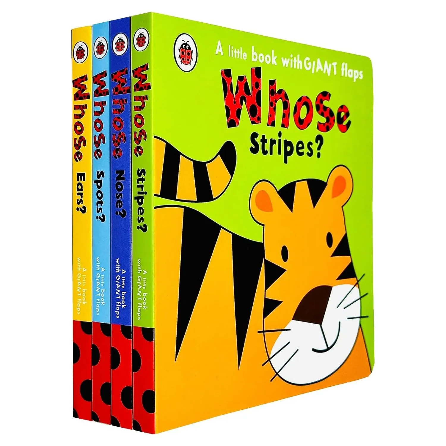 Whose Animal Collection 4 Books Set (Ears, Spots, Stripes, Nose)