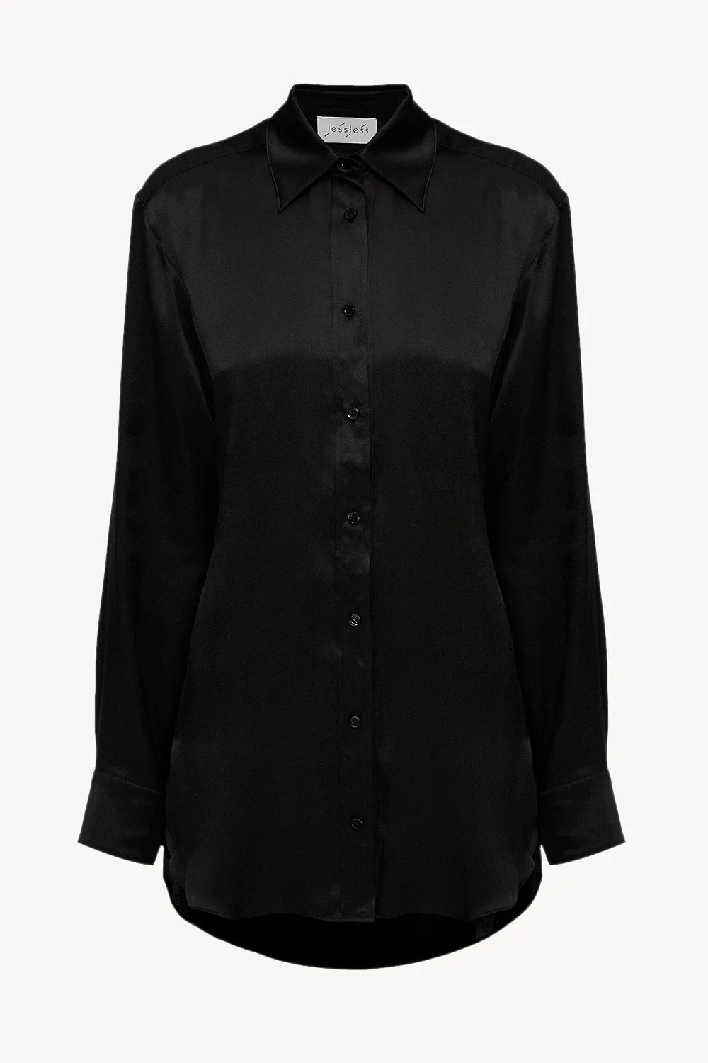 Women pajama lightweight shirt in black