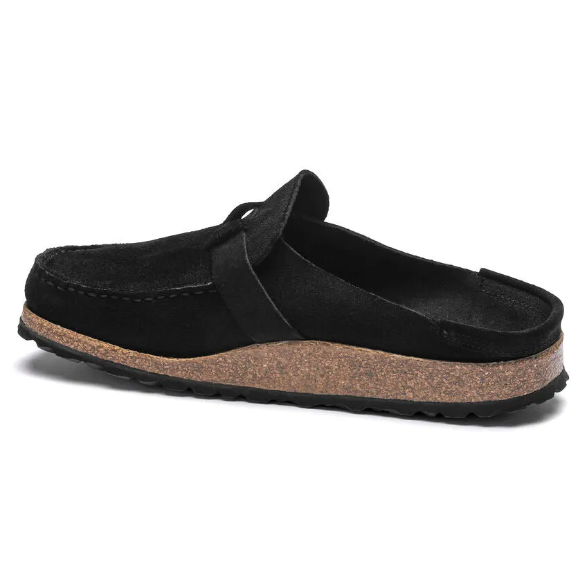 Women's Buckley Suede Leather Black Medium/Narrow
