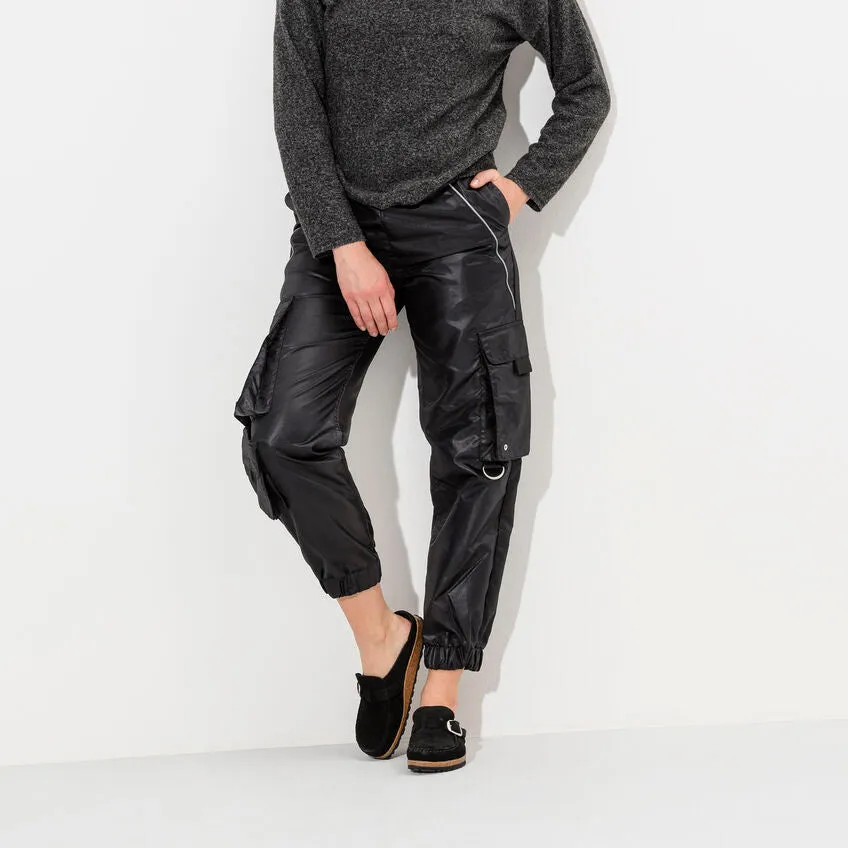 Women's Buckley Suede Leather Black Medium/Narrow
