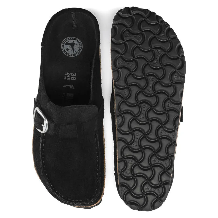 Women's Buckley Suede Leather Black Medium/Narrow