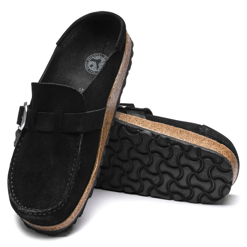 Women's Buckley Suede Leather Black Medium/Narrow
