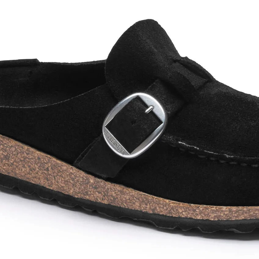 Women's Buckley Suede Leather Black Regular/Wide