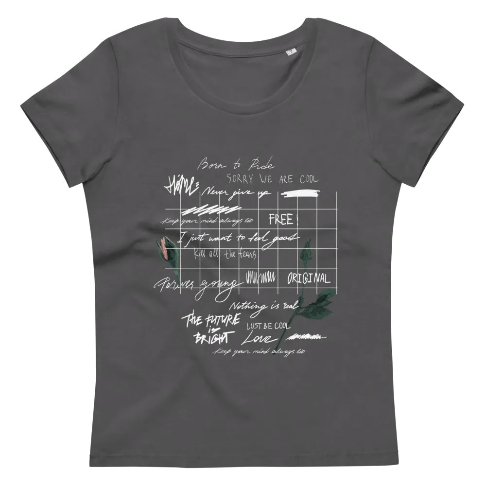 Women's fitted eco tee The future is bright