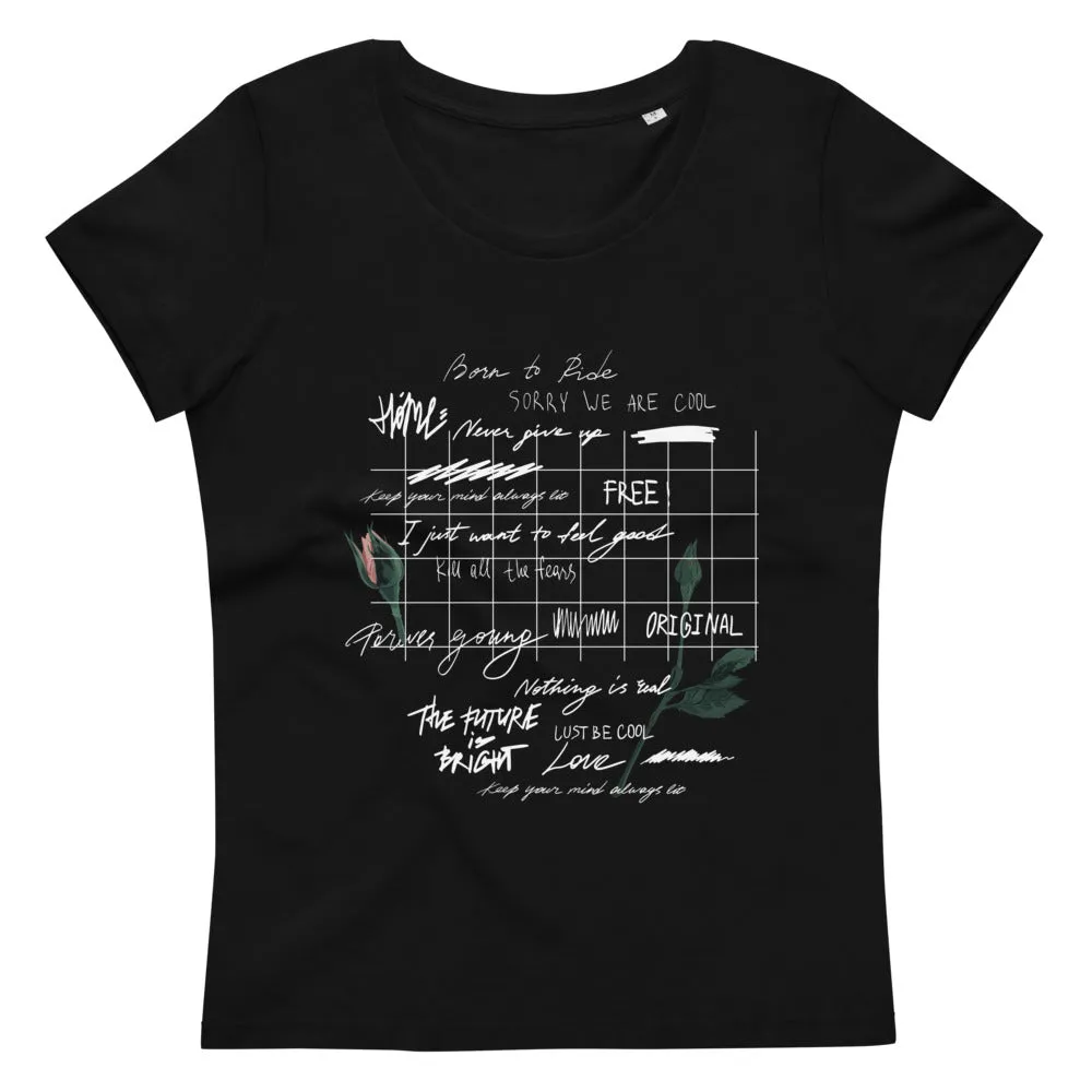 Women's fitted eco tee The future is bright